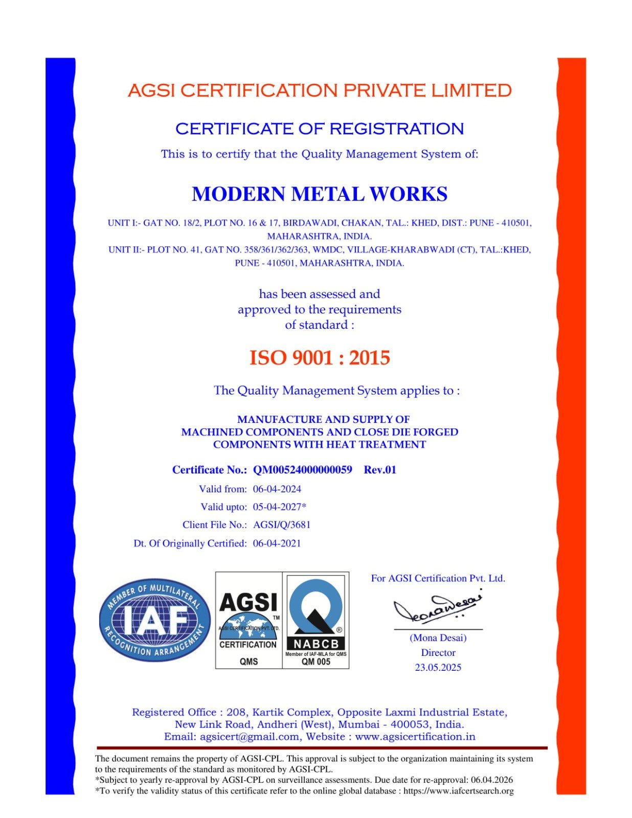 Certificate 1